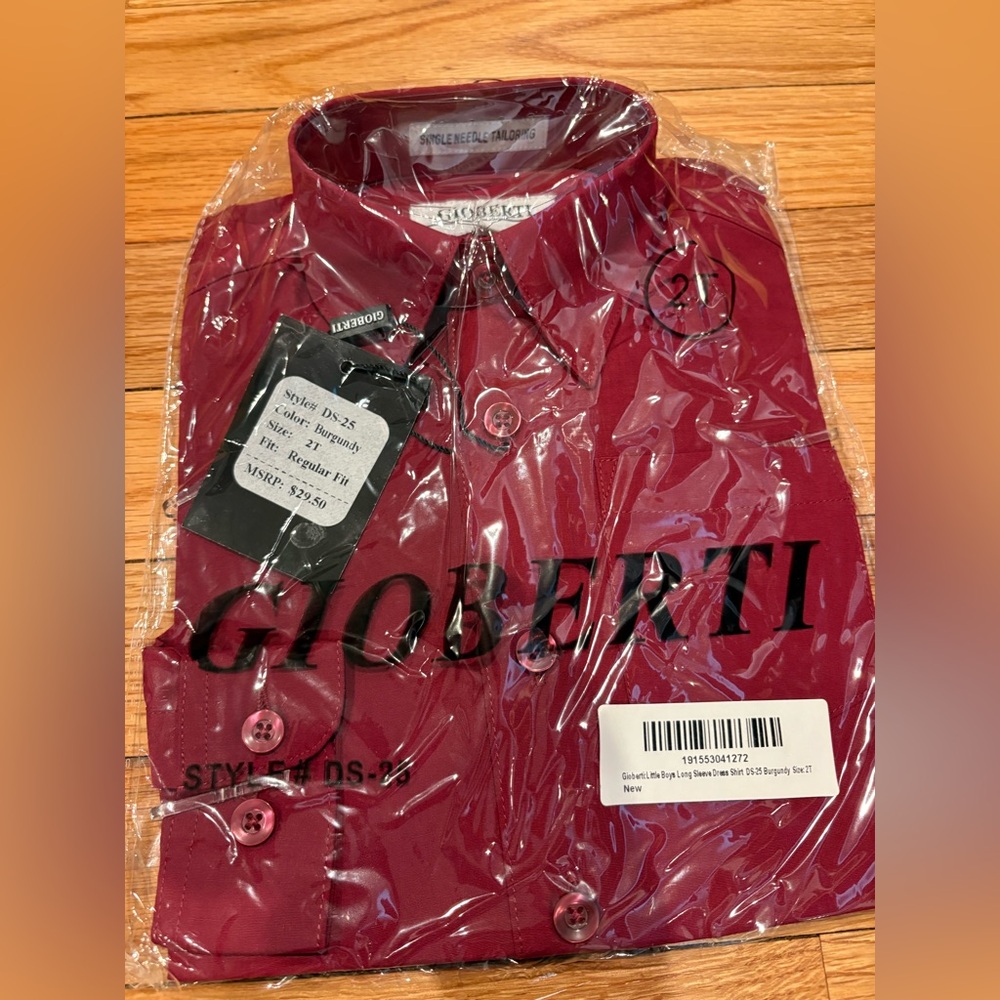 Gioberti Kids Burgundy Shirt